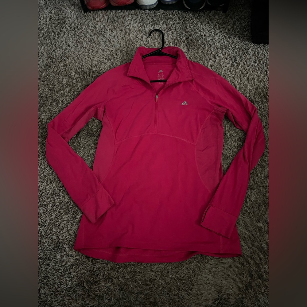 Adidas Women's Fuchsia Long Sleeve pull over